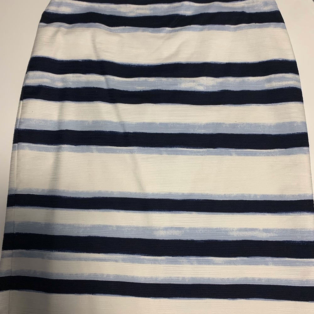 Ann Taylor Blue & White Striped Skirt